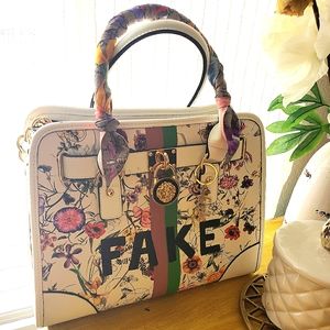 Hand-painted luxury-inspired handbag